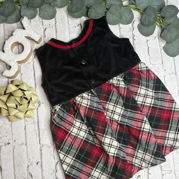 Hanna Andersen 90 3 Girls Plaid Sleeveless Dress - Picture 3 of 3